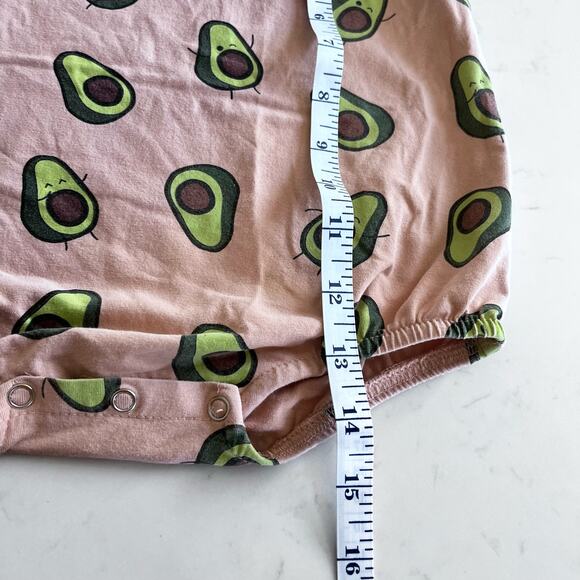 Pompomme baby girls avocado print bubble romper summer one piece size 12 months - Picture 4 of 5
